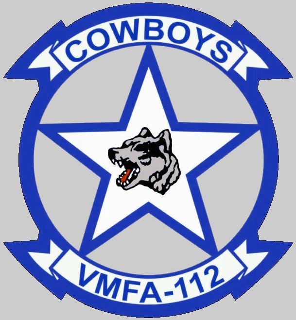 vmfa-112 cowboys insignia crest patch badge marine fighter attack squadron usmc f/a-18c hornet 04x