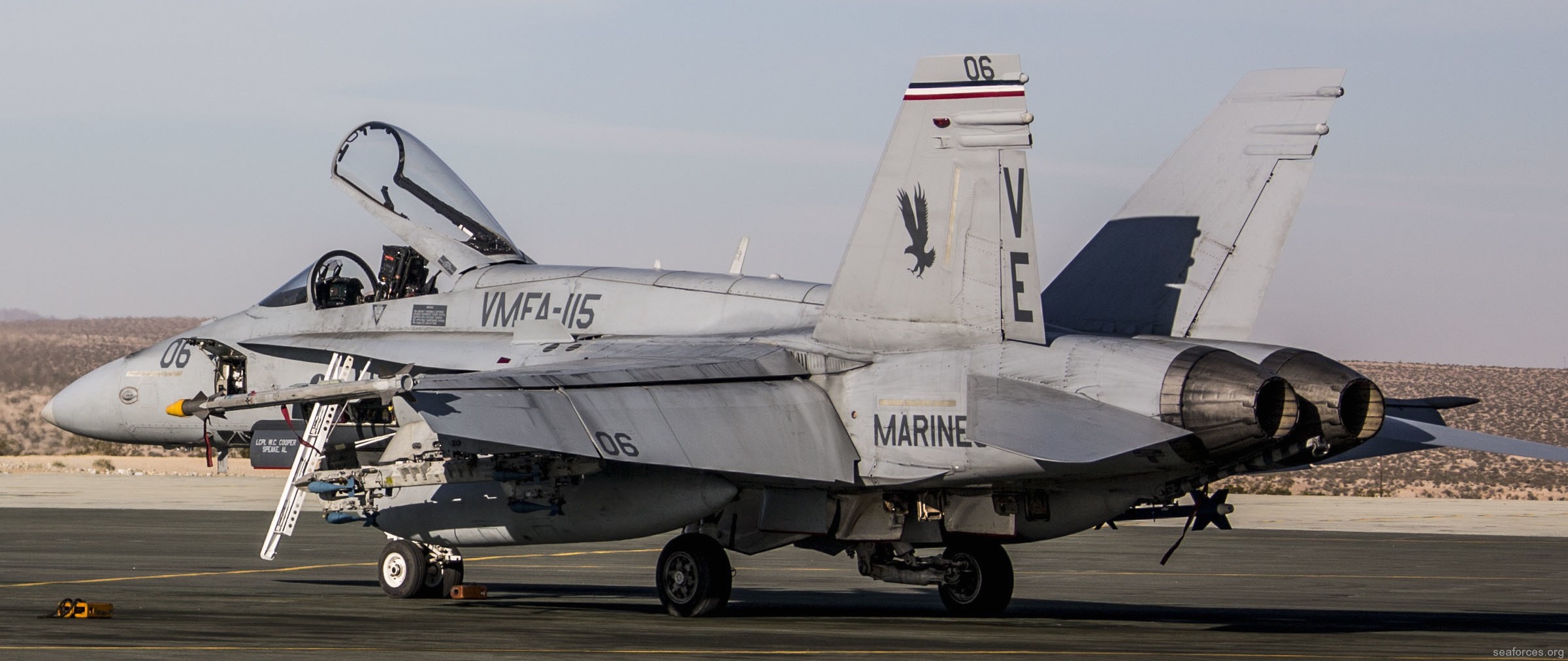 vmfa-115 silver eagles marine fighter attack squadron f/a-18a+ hornet 105 mcagcc twentynine palms