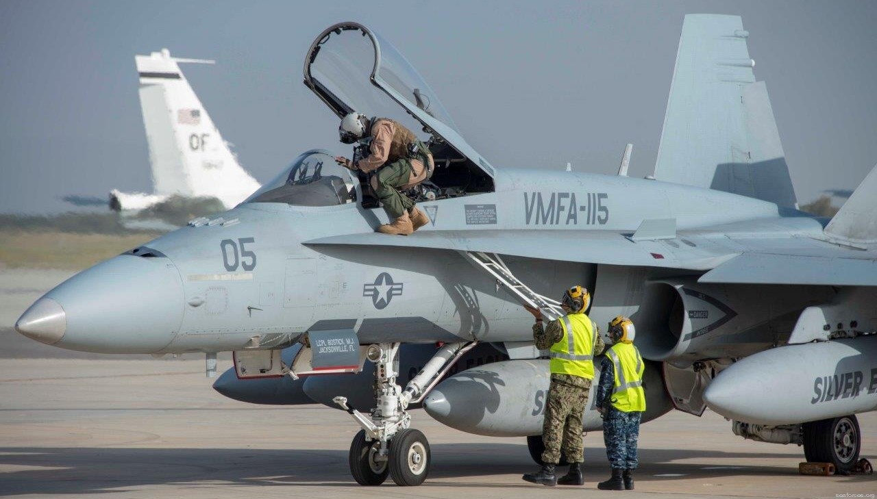 vmfa-115 silver eagles marine fighter attack squadron f/a-18a+ hornet 12