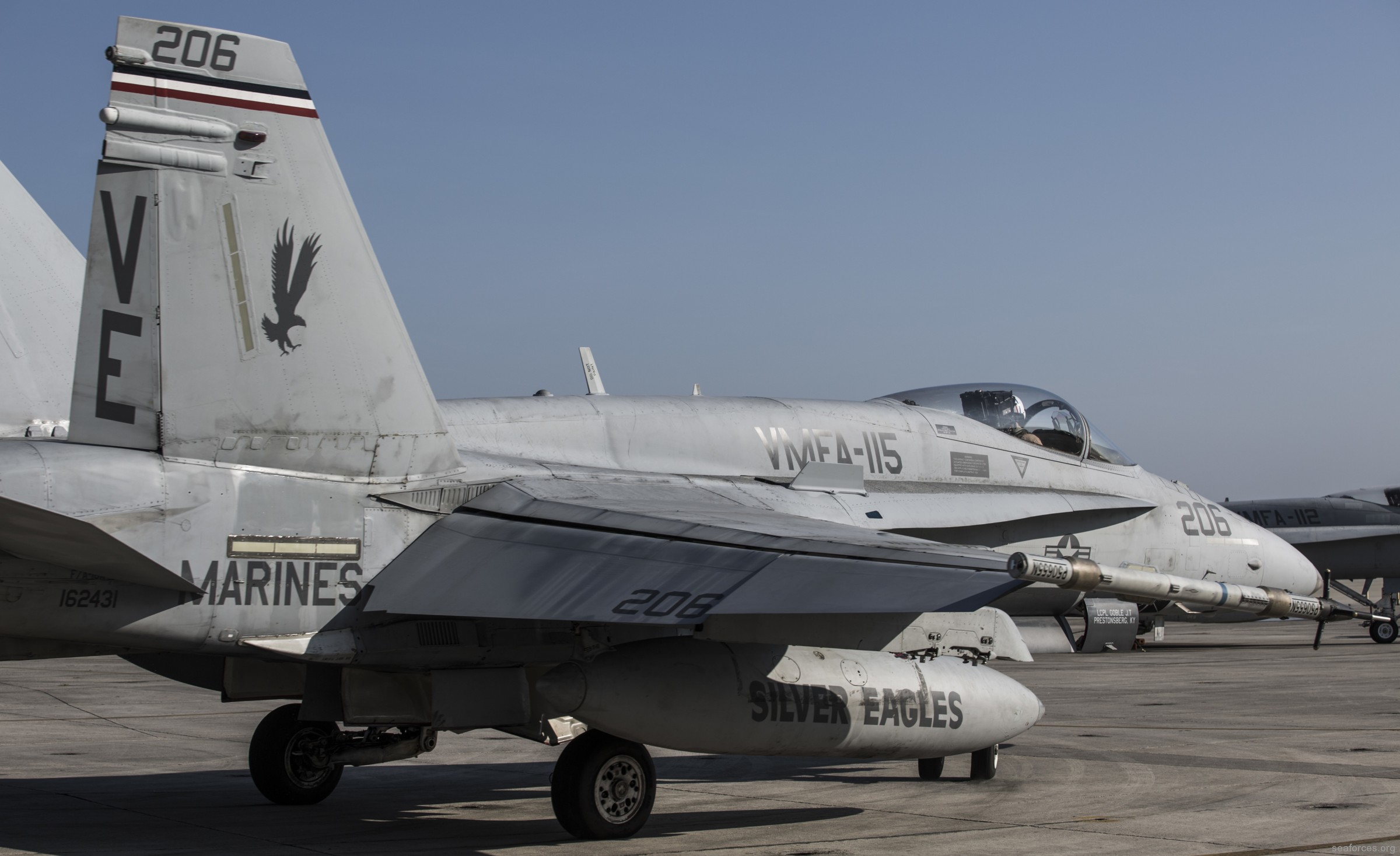 vmfa-115 silver eagles marine fighter attack squadron f/a-18a+ hornet 132