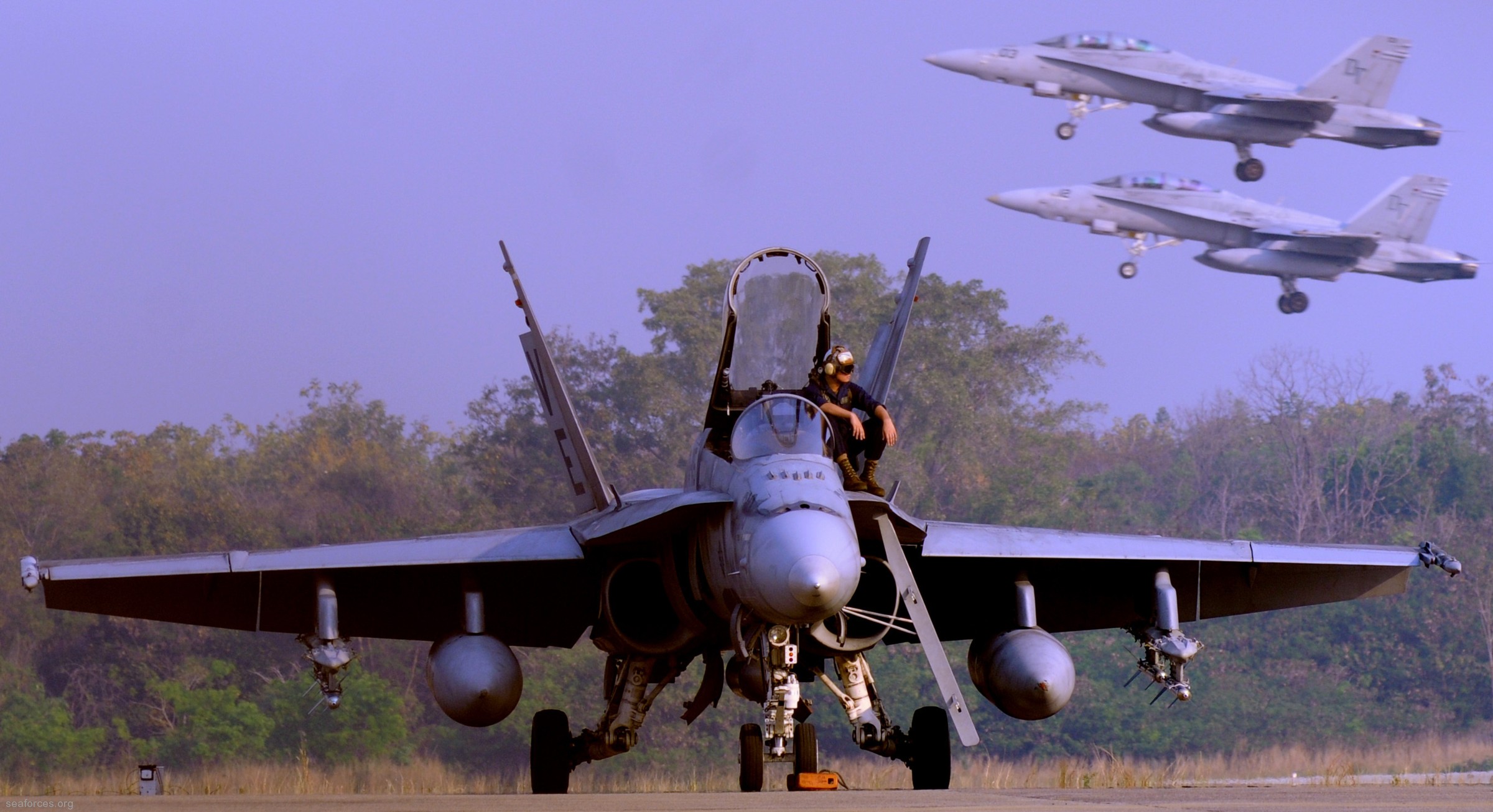 vmfa-115 silver eagles marine fighter attack squadron f/a-18a+ hornet 144 camp suranaree thailand