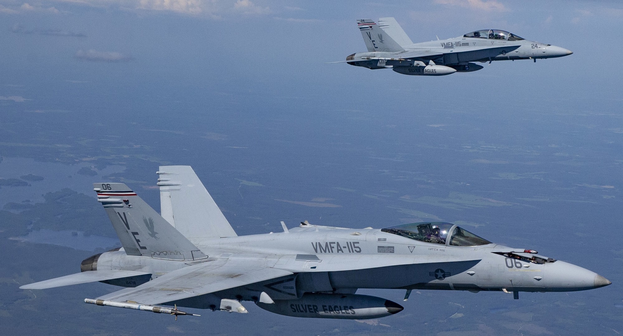 vmfa-115 silver eagles marine fighter attack squadron usmc f/a-18c hornet 217