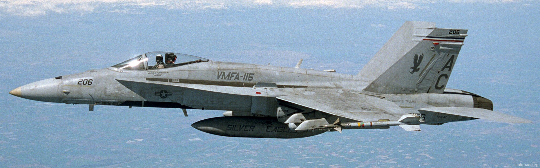 vmfa-115 silver eagles marine fighter attack squadron f/a-18a+ hornet 61