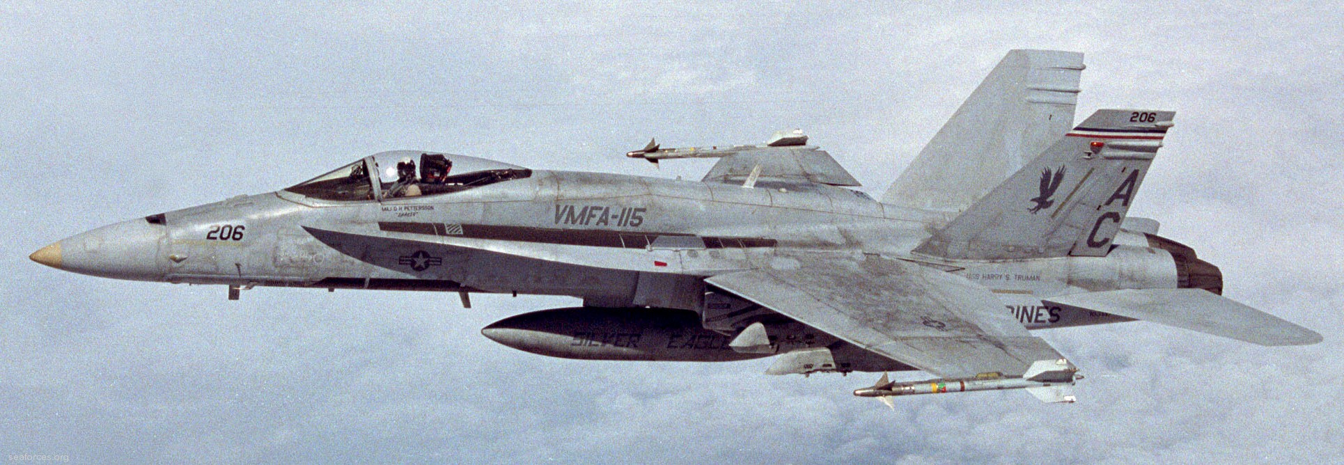 vmfa-115 silver eagles marine fighter attack squadron f/a-18a+ hornet 62