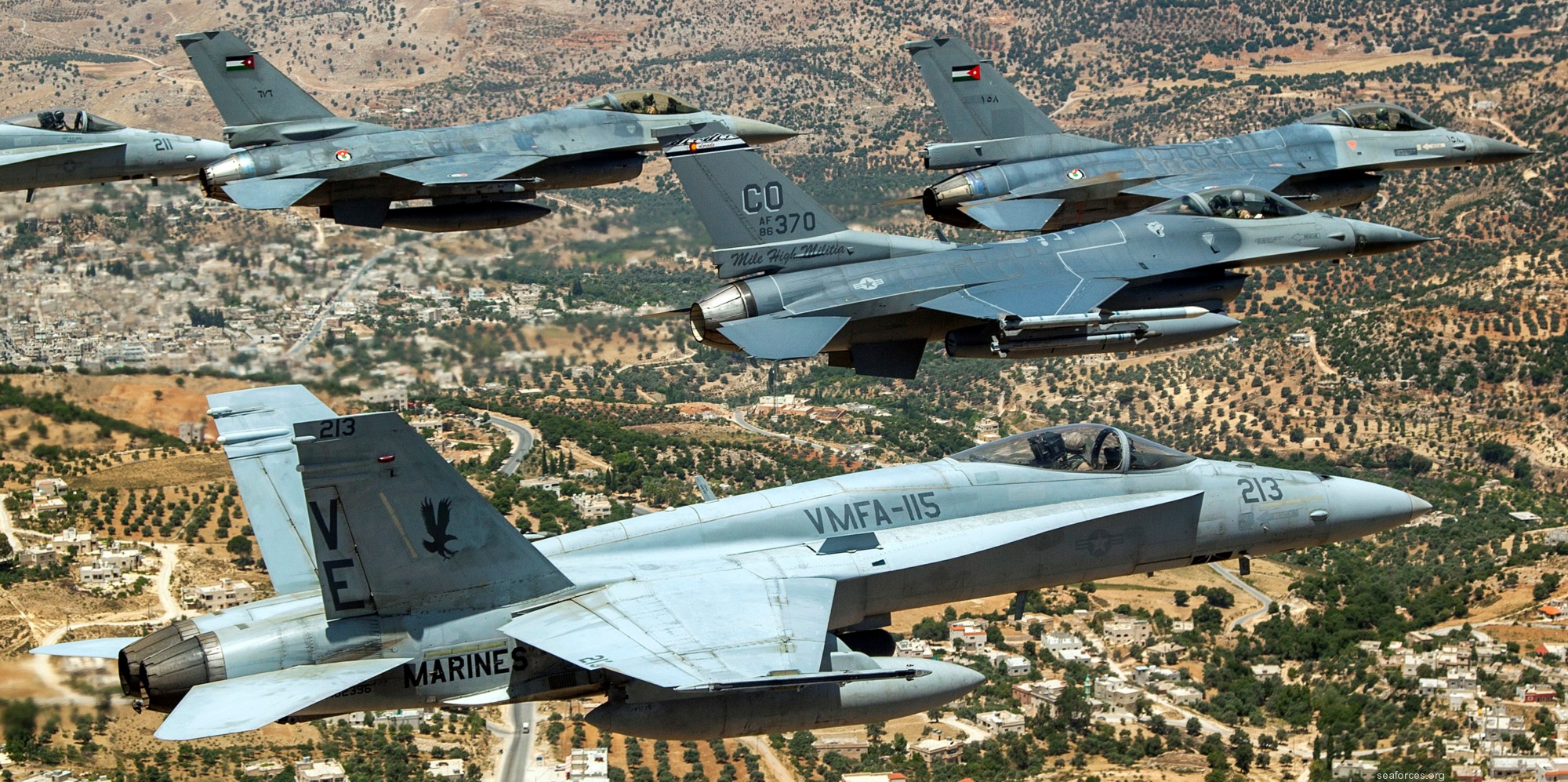 vmfa-115 silver eagles marine fighter attack squadron f/a-18a+ hornet 81 exercise eager lion jordan