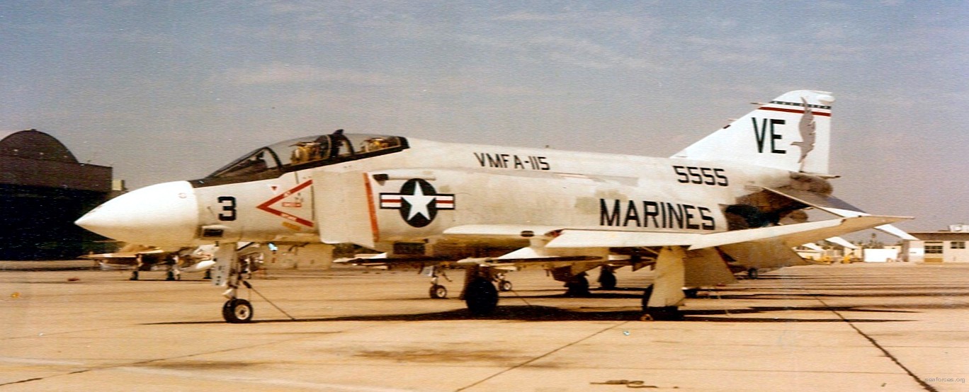 vmfa-115 silver eagles marine fighter attack squadron f-4j phantom ii mcas cherry point nc