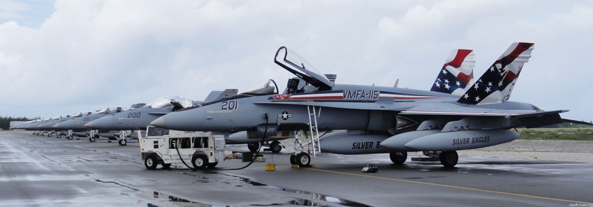 vmfa-115 silver eagles marine fighter attack squadron f/a-18a+ hornet 88 wake island