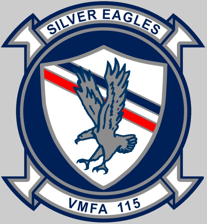 vmfa-115 silver eagles insignia patch crest badge marine fighter attack squadron usmc 03