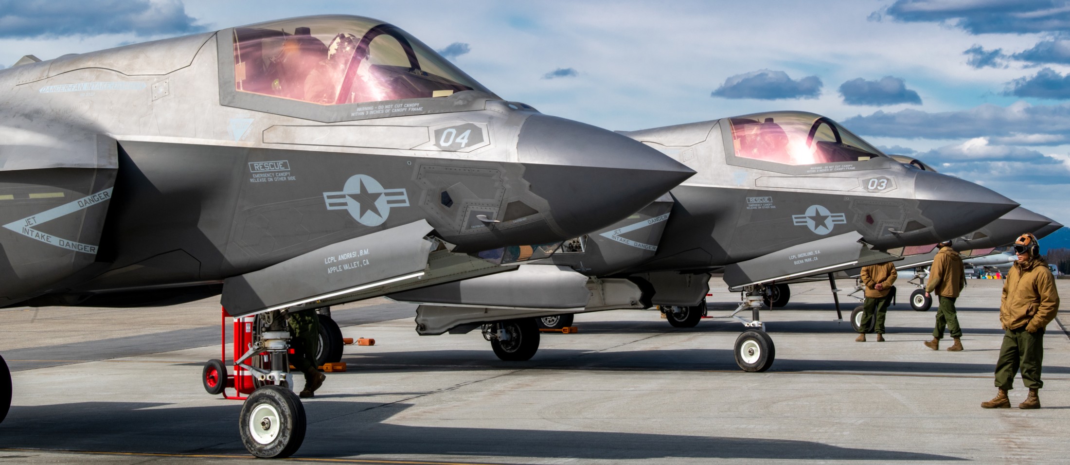 vmfa-122 flying lethernecks marine fighter attack squadron f-35b lightning ii red flag alaska 22-1 eielson afb 165