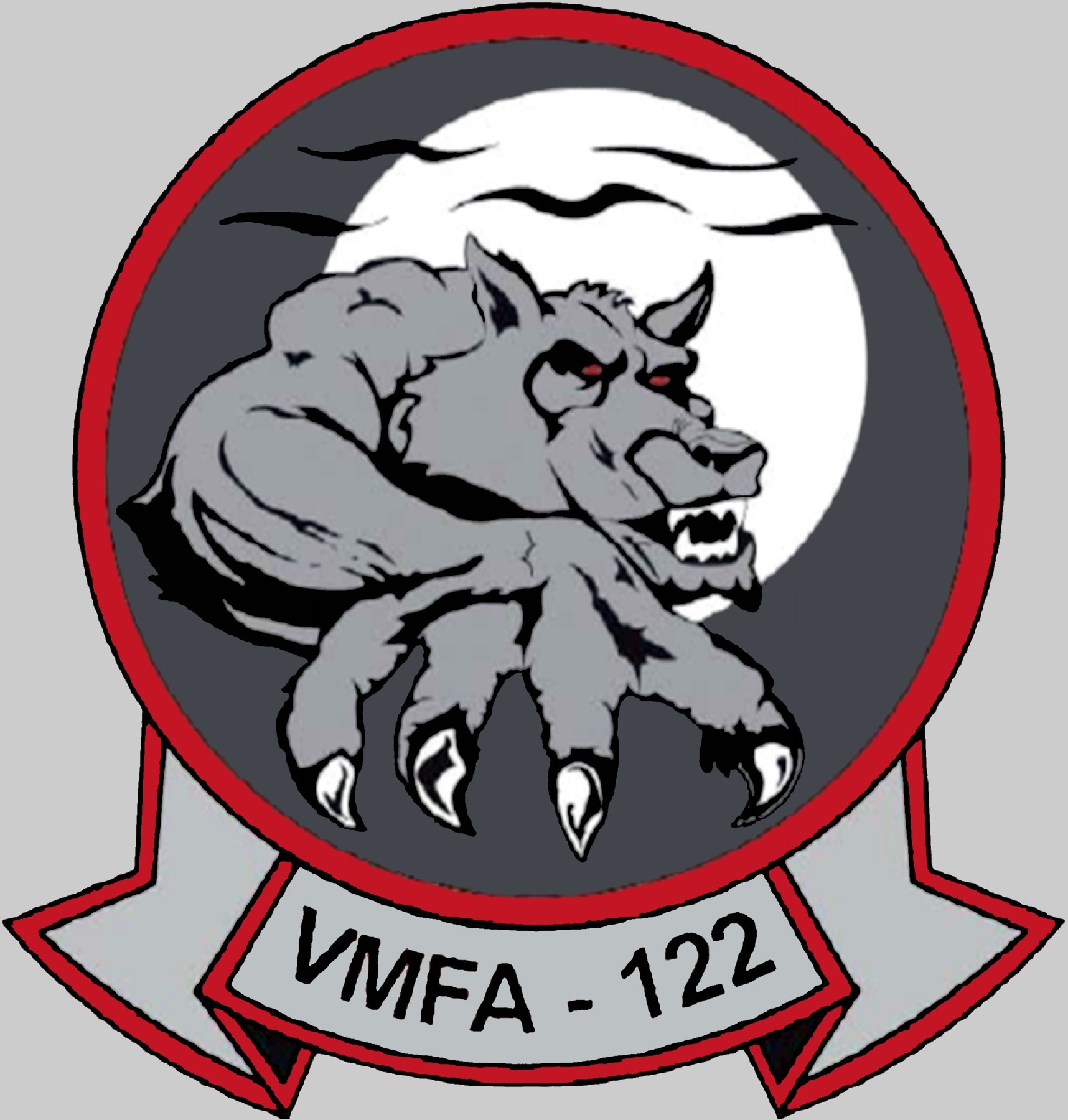 vmfa-122 werewolves insignia crest patch badge marine fighter attack squadron 02x