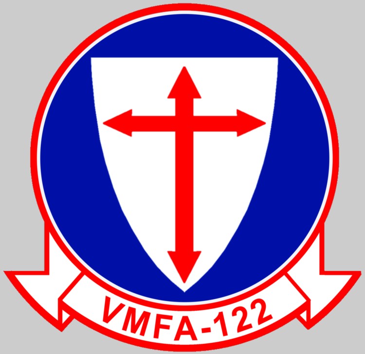 vmfa-122 crusaders insignia crest patch badge marine fighter attack squadron usmc 03