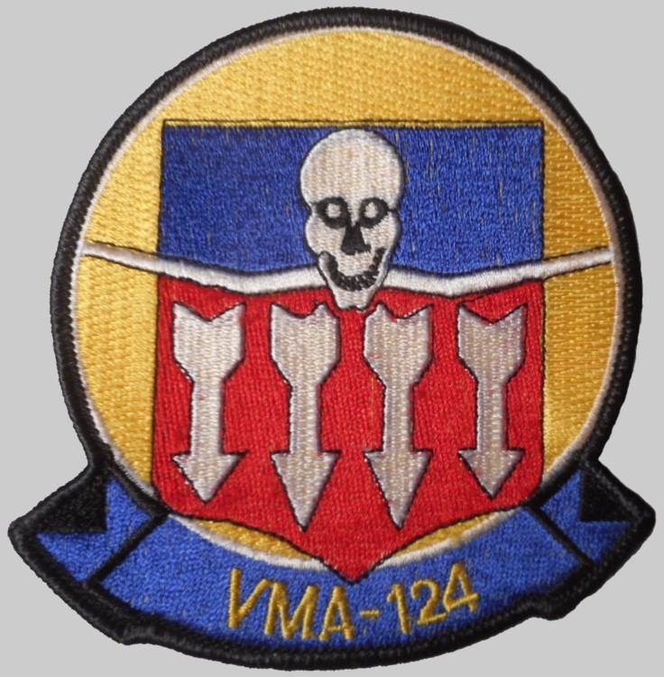 vma-124 whistling death wild aces marine attack squadron usmc patch crest insignia 02