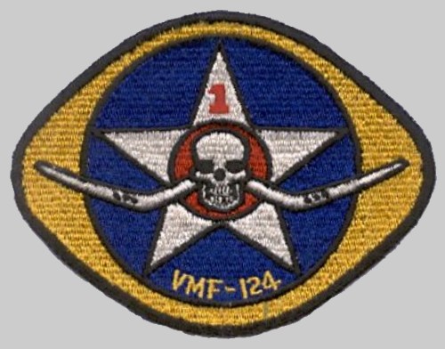 vmf-124 whistling death wild aces marine fighter squadron usmc patch crest insignia 02