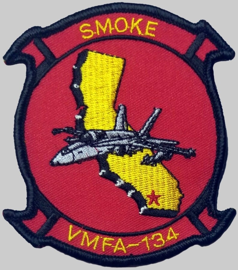 vmfa-134 smoke insignia crest patch badge marine fighter attack squadron usmc 02x