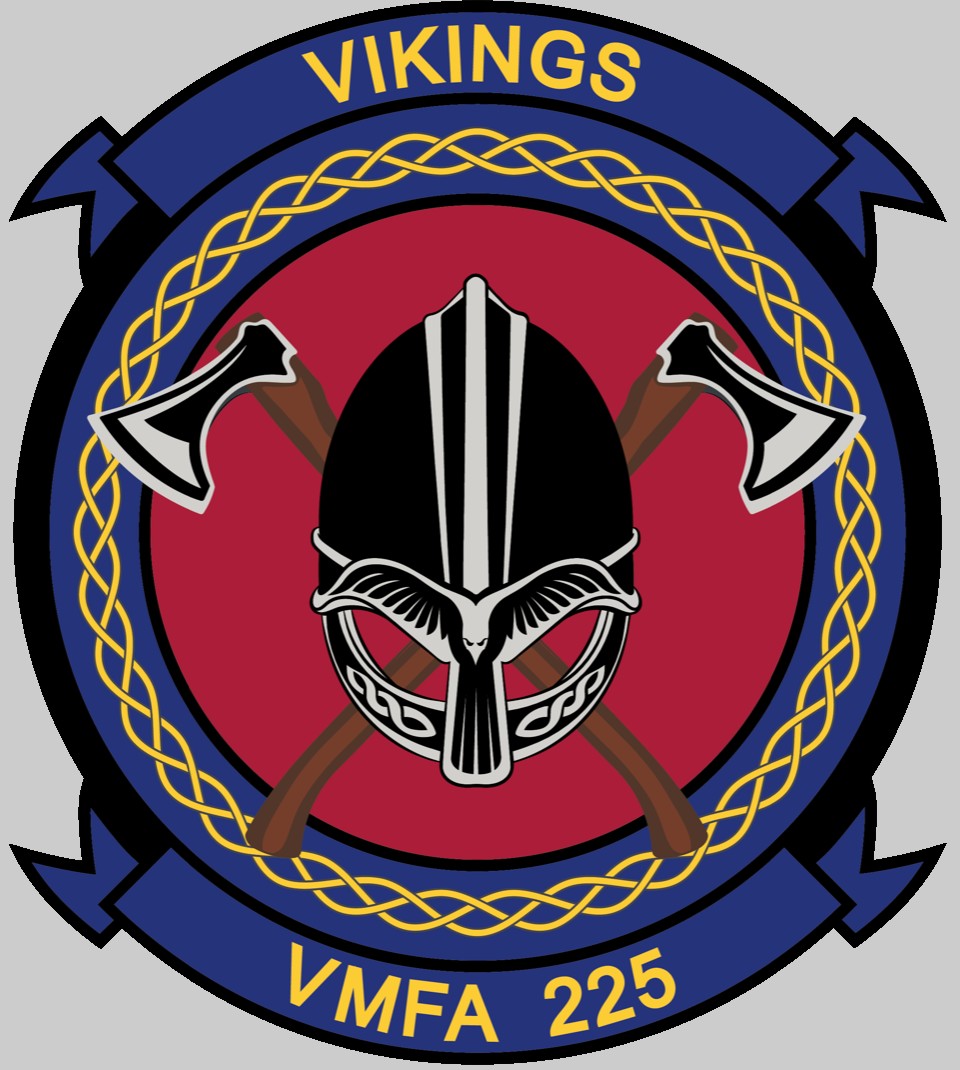 vmfa-225 vikings insignia crest patch badge marine fighter attack squadron usmc f-35b lightning ii 02c