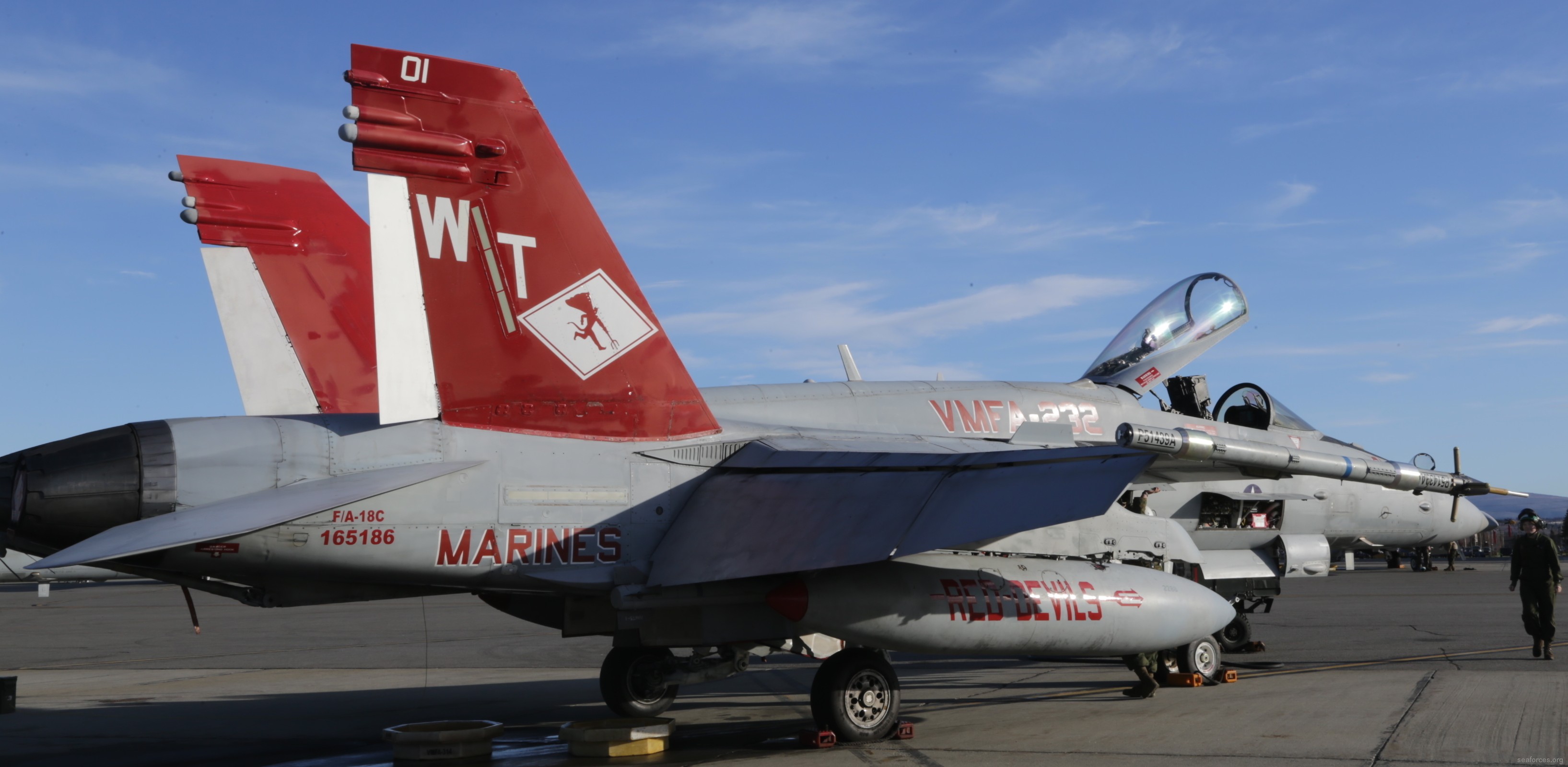 vmfa-232 red devils marine fighter attack squadron usmc f/a-18c hornet 61 eielson afb alaska red flag