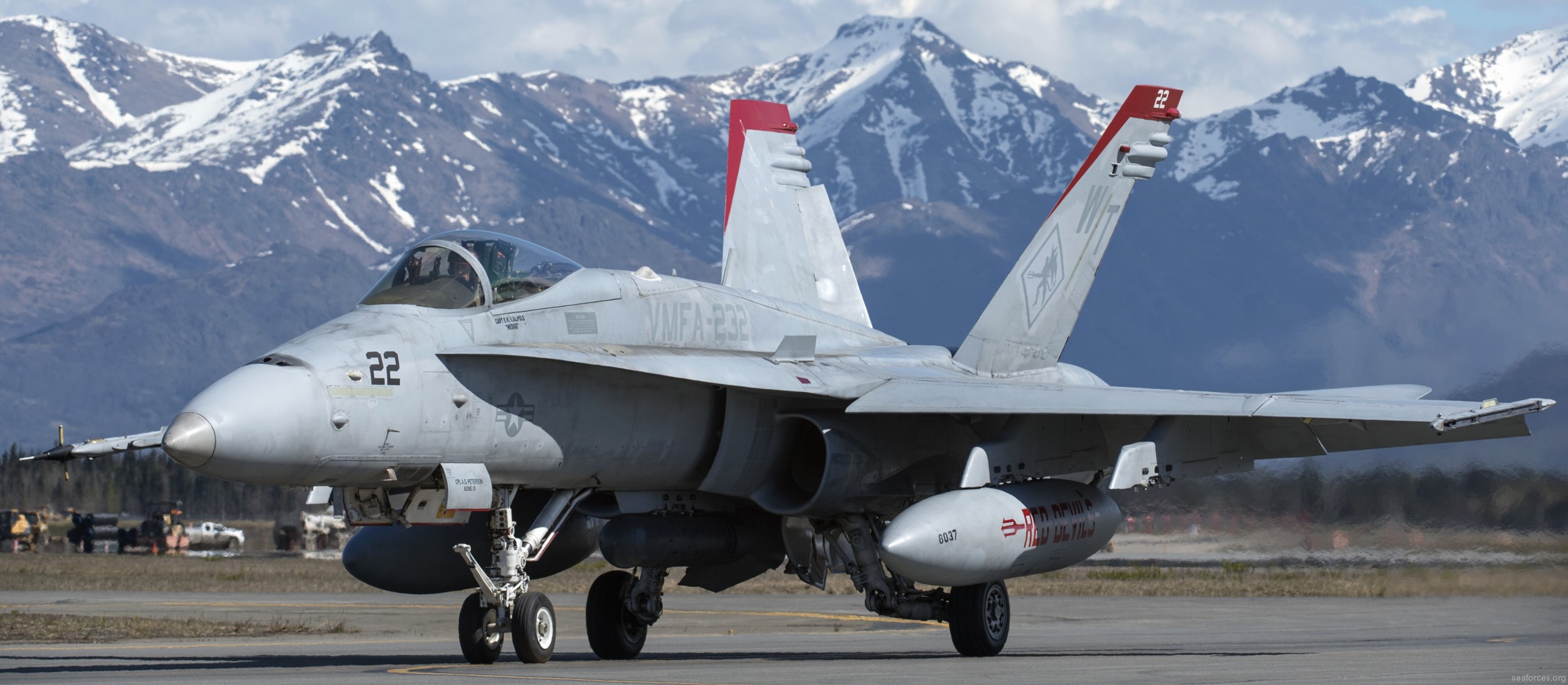 vmfa-232 red devils marine fighter attack squadron usmc f/a-18c hornet 100 exercise northern edge alaska