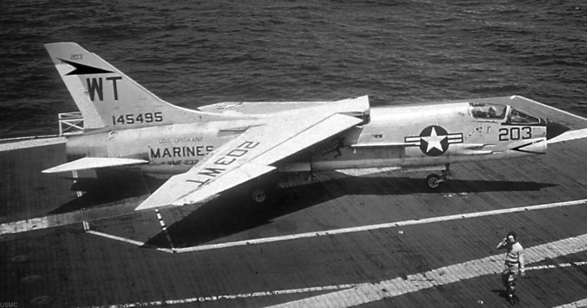 vmf-232 red devils marine fighter squadron usmc f8u-1e crusader 191 uss oriskany cva-34