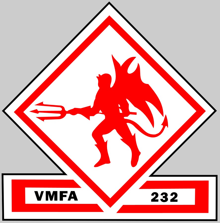 vmfa-232 red devils crest insignia patch badge marine fighter attack squadron usmc 02c