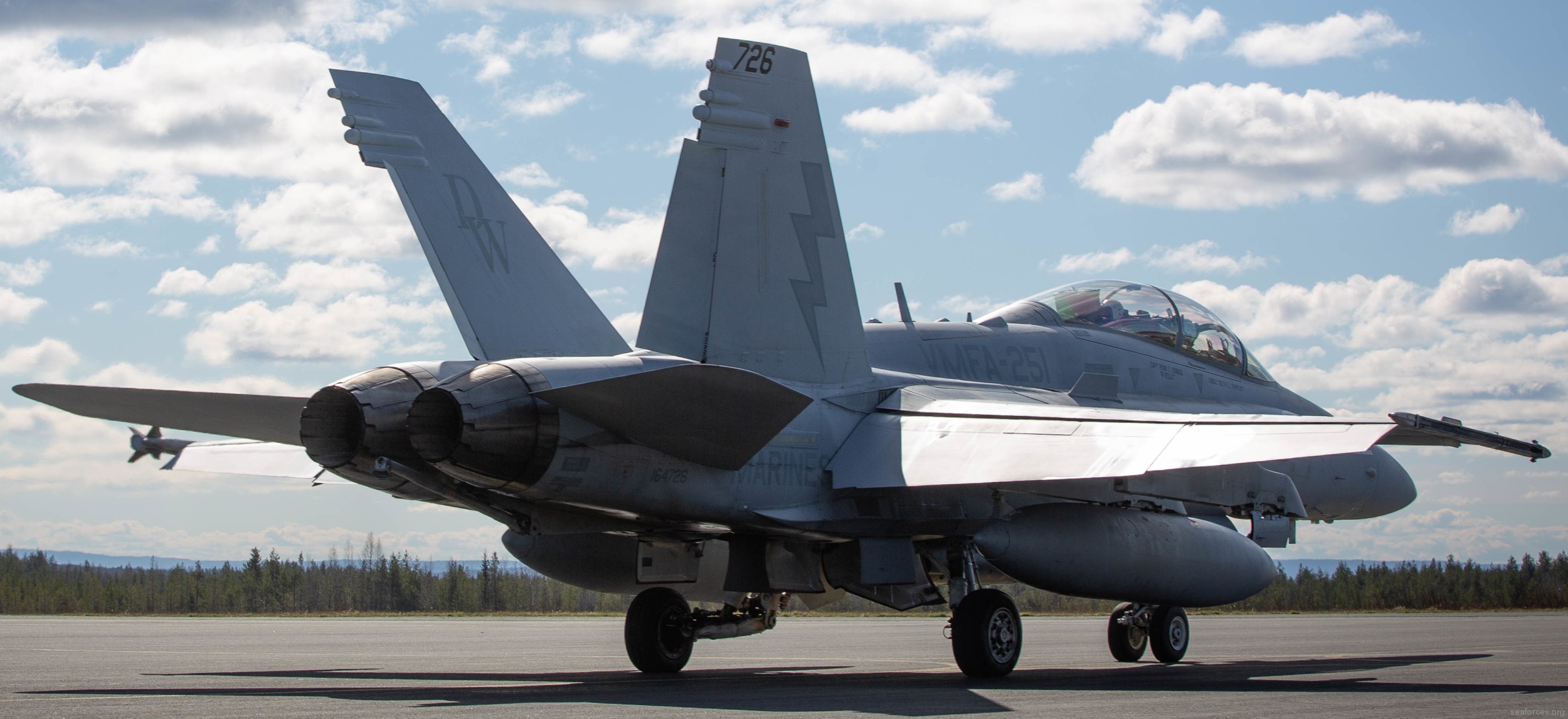 vmfa-251 thunderbolts marine fighter attack squadron f/a-18d hornet 87 exercise bold quest 2019 finland