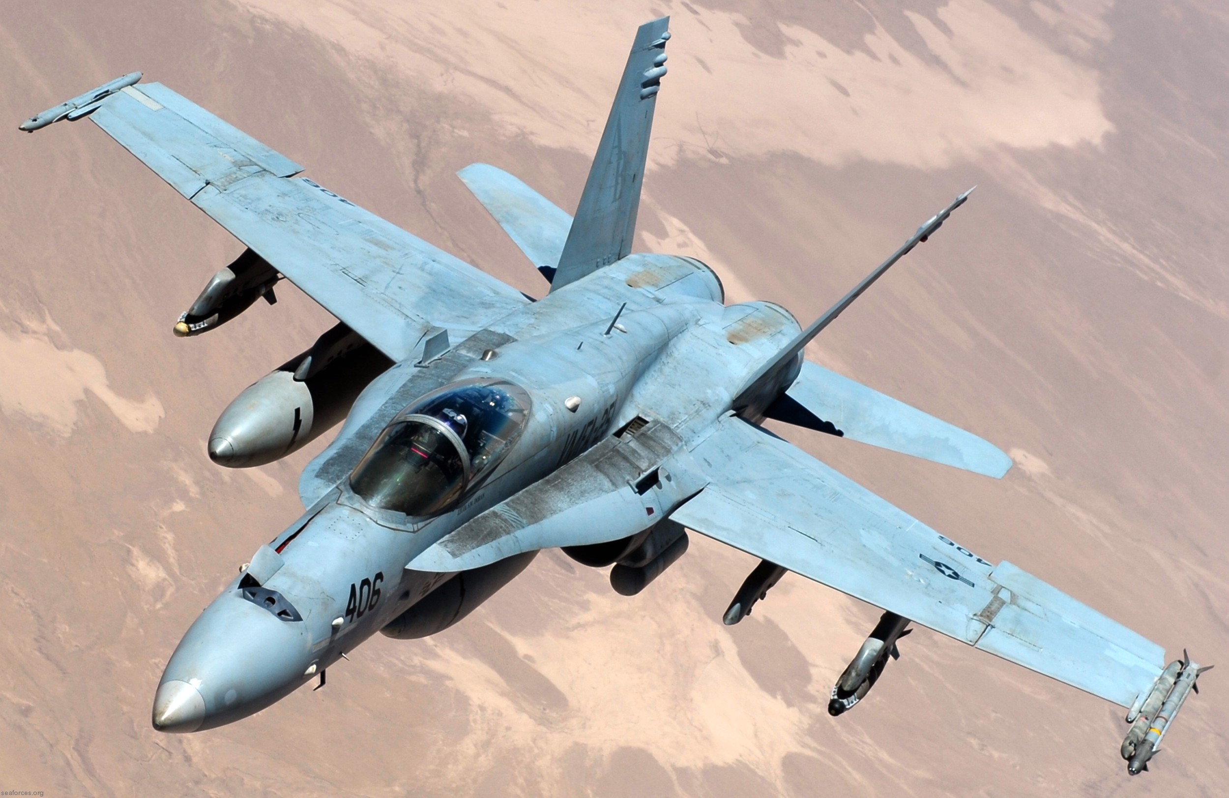 vmfa-251 thunderbolts marine fighter attack squadron f/a-18c hornet cvw-1 uss enterprise cvn-65 145 aerial refueling usaf afghanistan