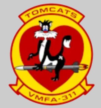 vmfa-311 tomcats crest insignia patch badge f-35b lightning ii marine fighter attack squadron usmc 02x