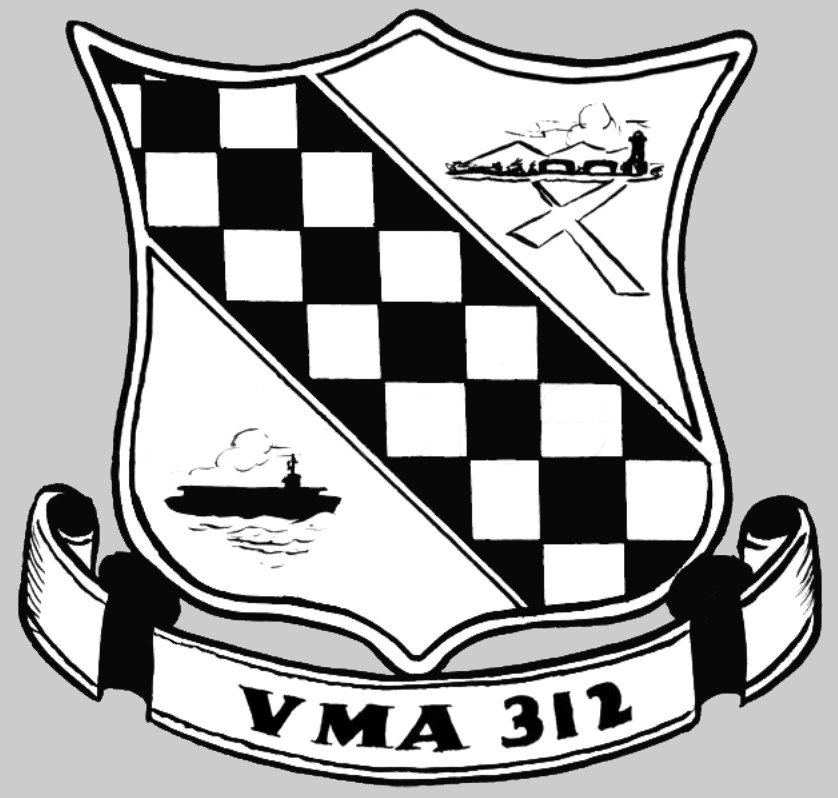 vmf-312 checkerboards marine fighter squadron insignia crest patch badge 02c