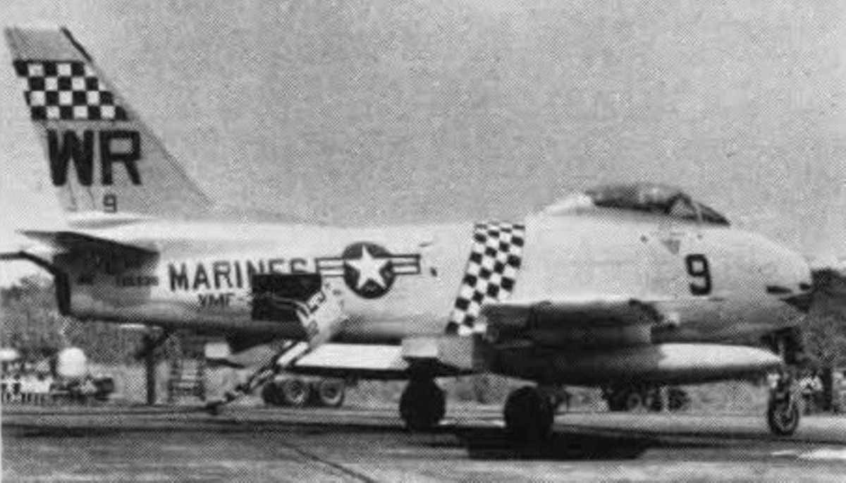 vmf-312 checkerboards marine fighter squadron usmc fj-3 fury mcas cherry point north carolina