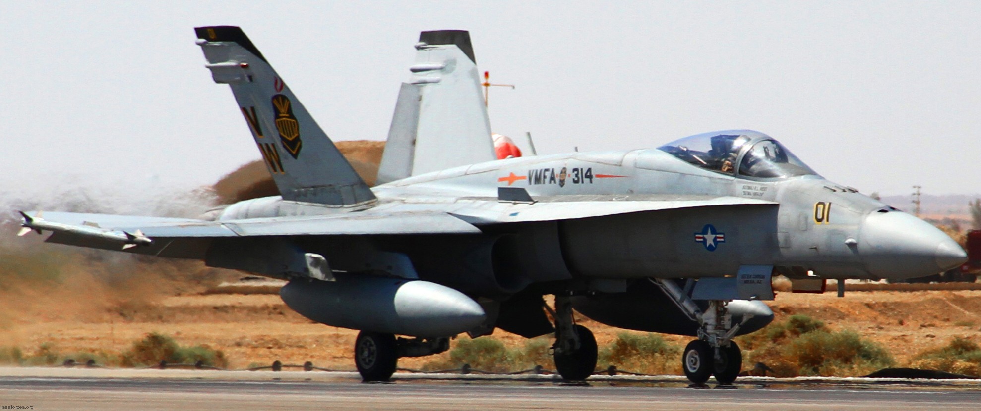 vmfa-314 black knights marine fighter attack squadron f/a-18a hornet 17 exercise eager tiger jordan