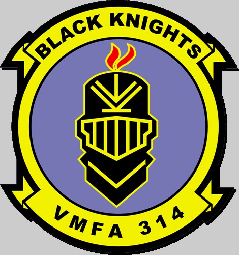 vmfa-314 black knights insignia crest patch badge marine fighter attack squadron usmc 02x