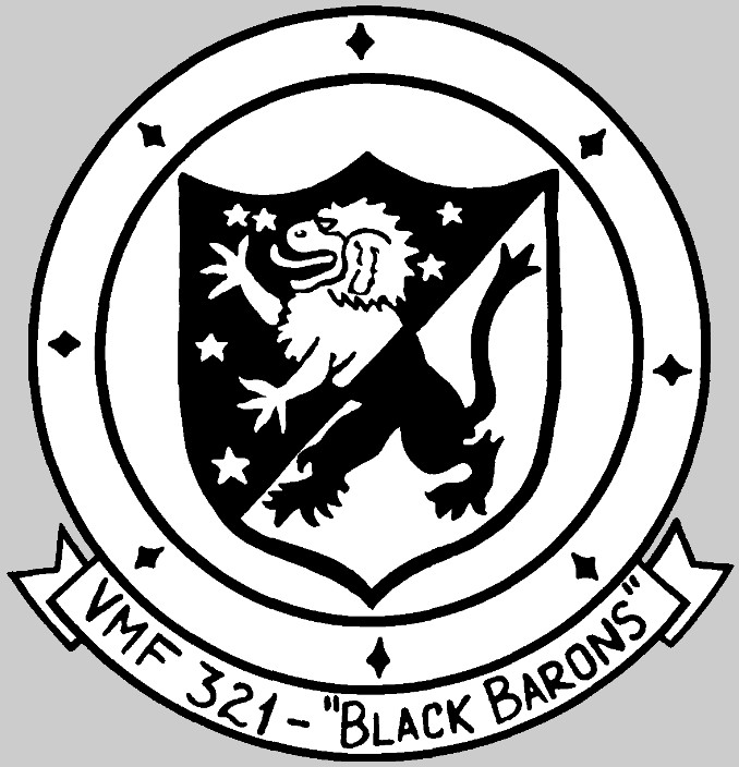 vmf-321 black barons insignia crest patch badge marine fighter squadron usmc 02c