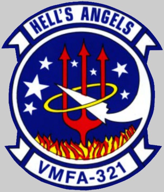 vmfa-321 hell's angels insignia crest patch badge marine fighter attack squadron usmc 02x
