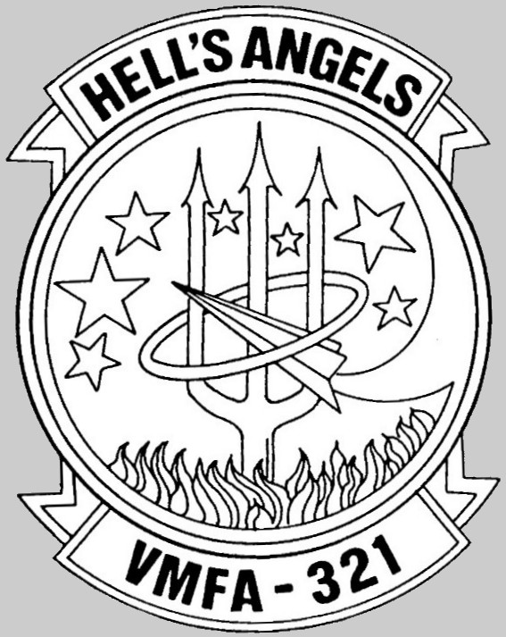 vmfa-321 hell's angels insignia crest patch badge marine fighter attack squadron usmc 03c