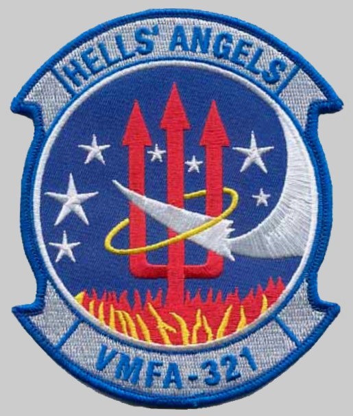 vmfa-321 hell's angels insignia crest patch badge marine fighter attack squadron usmc 02p
