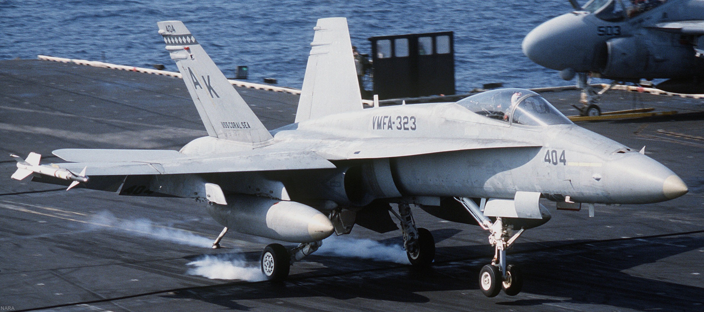 vmfa-323 death rattlers marine fighter attack squadron f/a-18a hornet cvw-13 uss coral sea cv-43 175 off lybia gulf of sidra