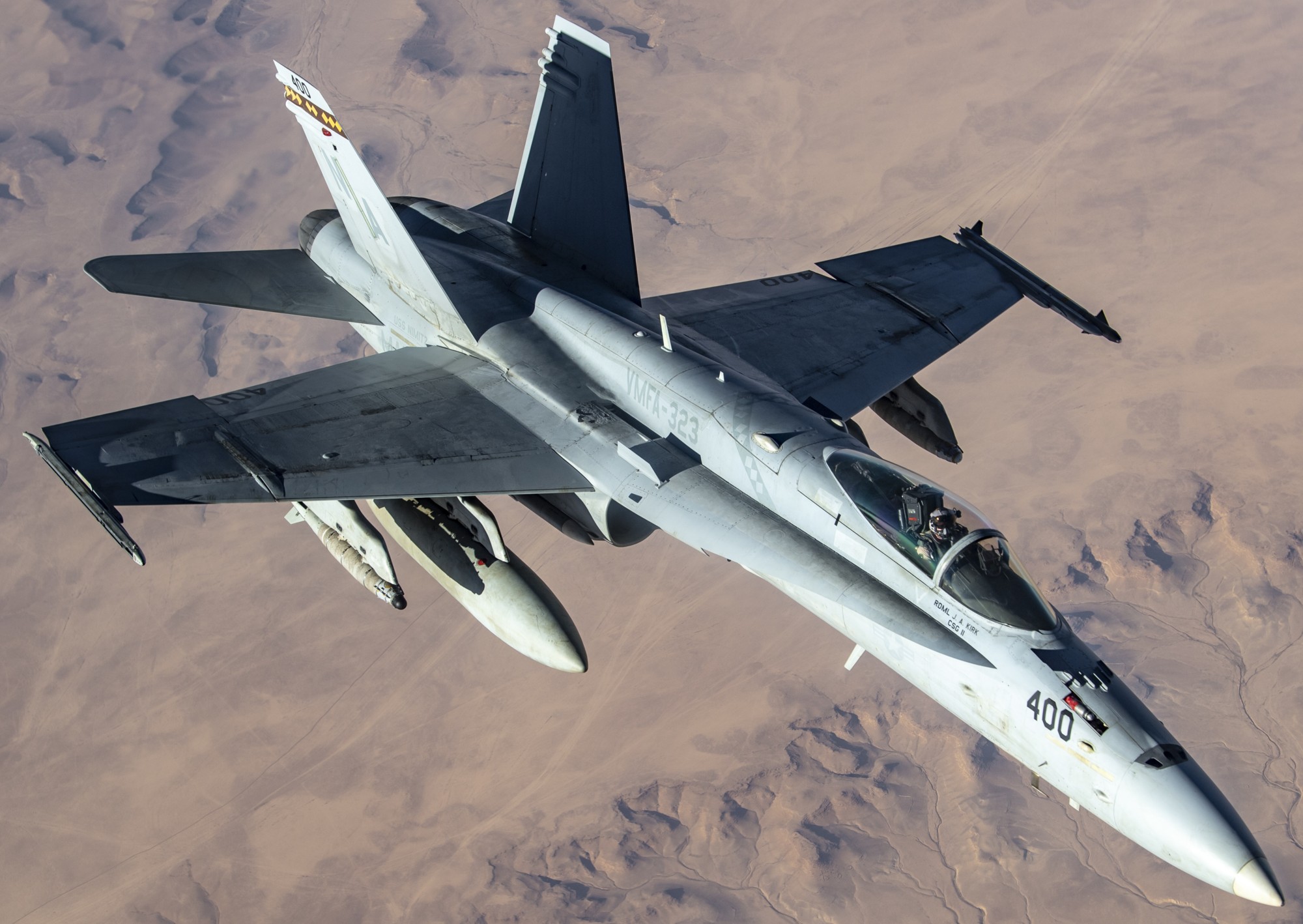 vmfa-323 death rattlers marine fighter attack squadron f/a-18c hornet cvw-17 uss nimitz cvn-68 centcom 201