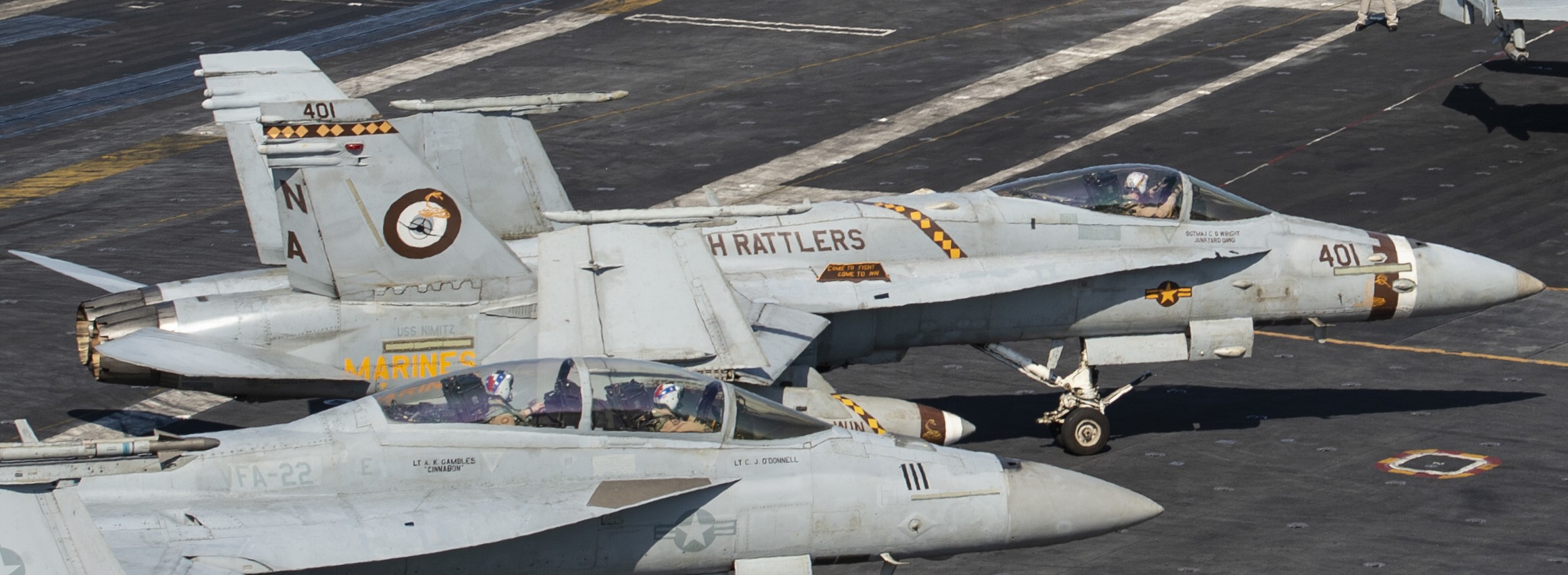 vmfa-323 death rattlers marine fighter attack squadron f/a-18c hornet cvw-17 uss nimitz cvn-68 210