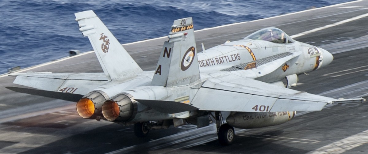 vmfa-323 death rattlers marine fighter attack squadron f/a-18c hornet cvw-17 uss nimitz cvn-68 223