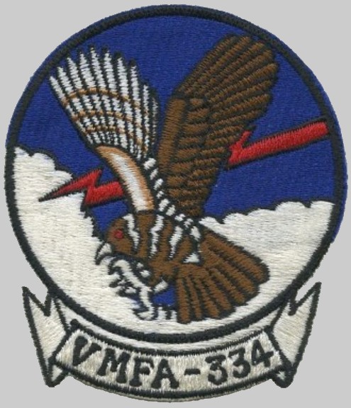 vmfa-334 falcons insignia crest patch badge marine fighter attack squadron usmc 02p
