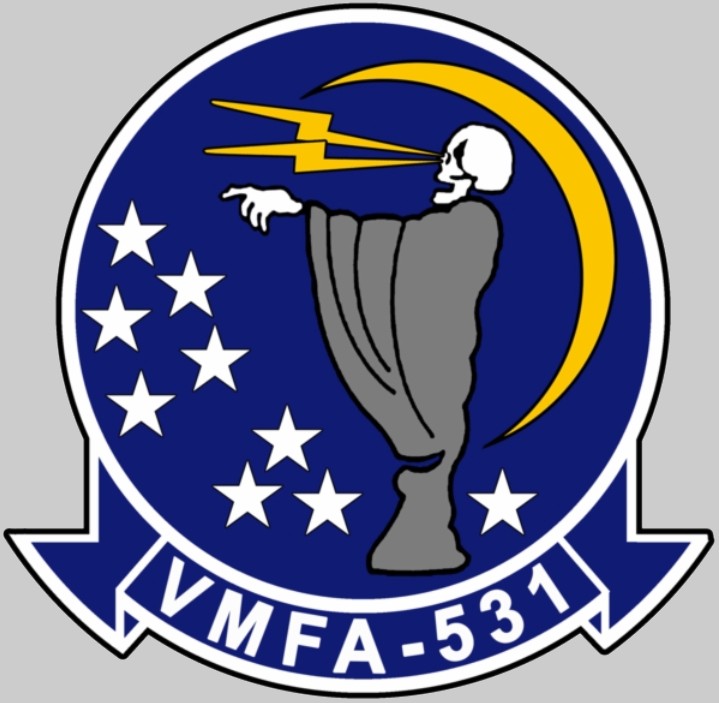 vmfa-531 grey ghosts insignia crest patch badge marine fighter attack squadron 02x