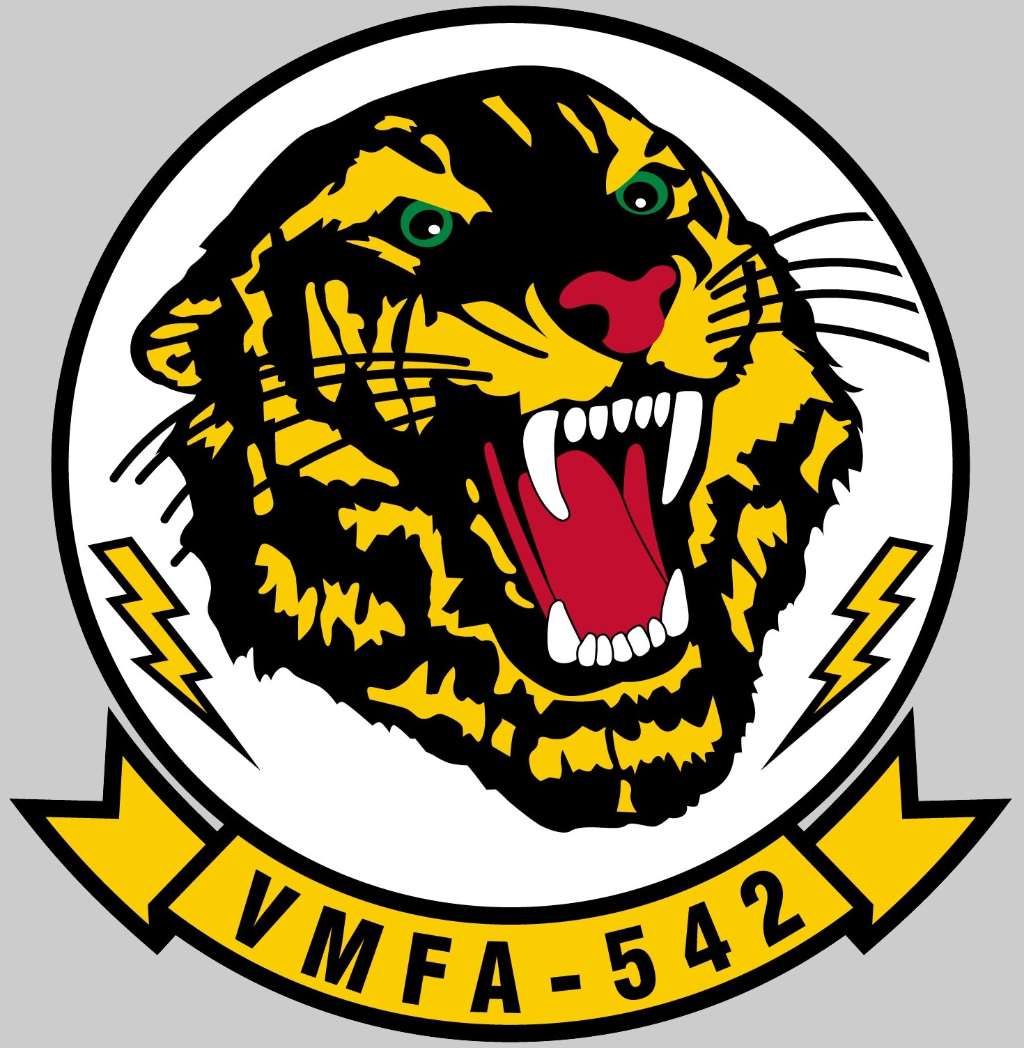 vmfa-542 tigers insignia crest patch badge marine fighter attack squadron usmc f-35b lightning ii 02x