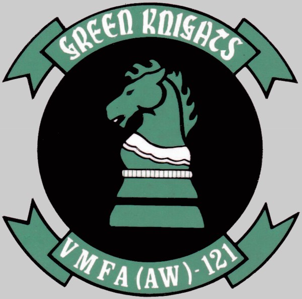 vmfa(aw)-121 green knights insignia crest patch badge marine fighter attack squadron 03