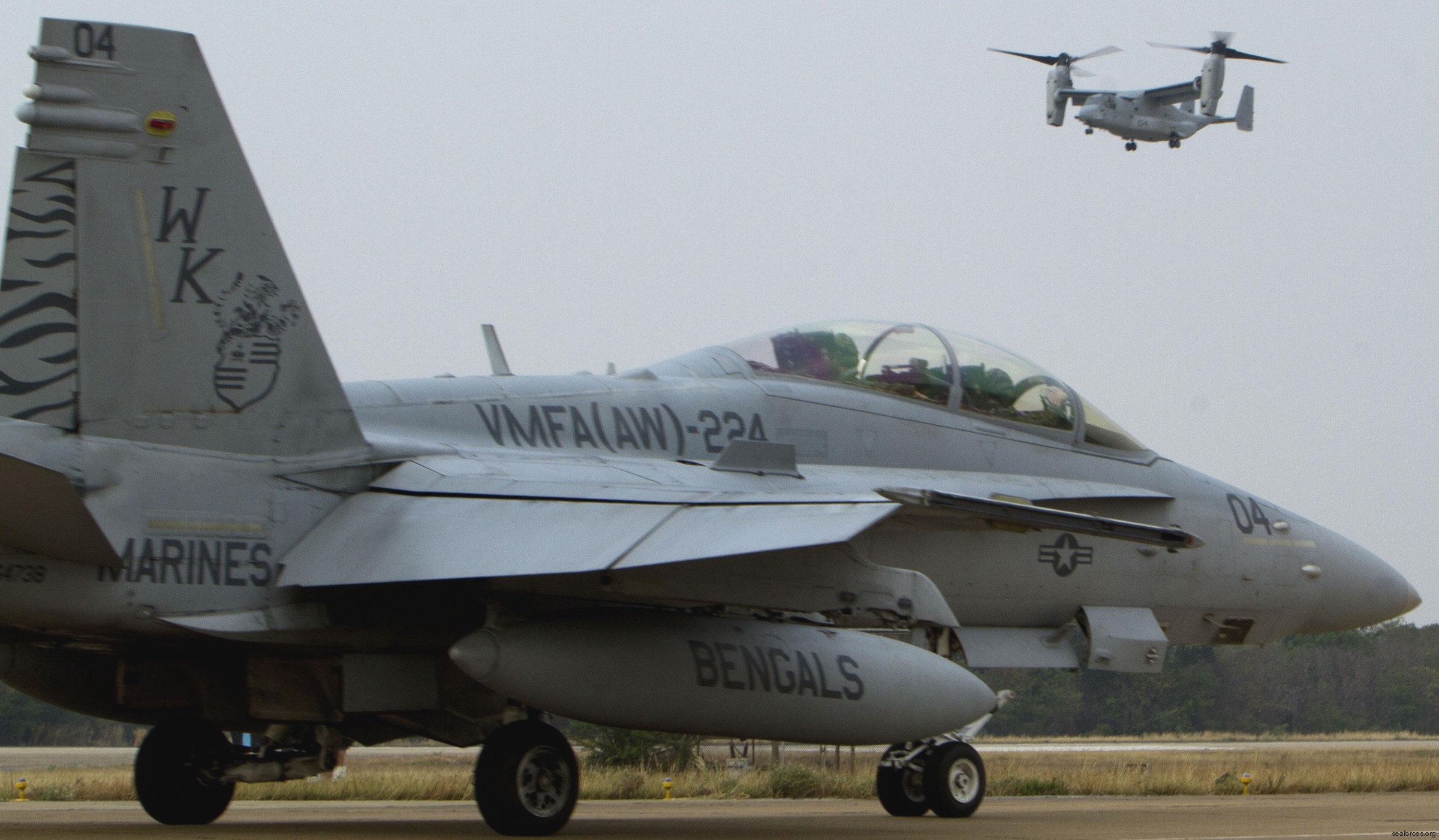 vmfa(aw)-224 bengals marine fighter attack squadron usmc f/a-18d hornet 13