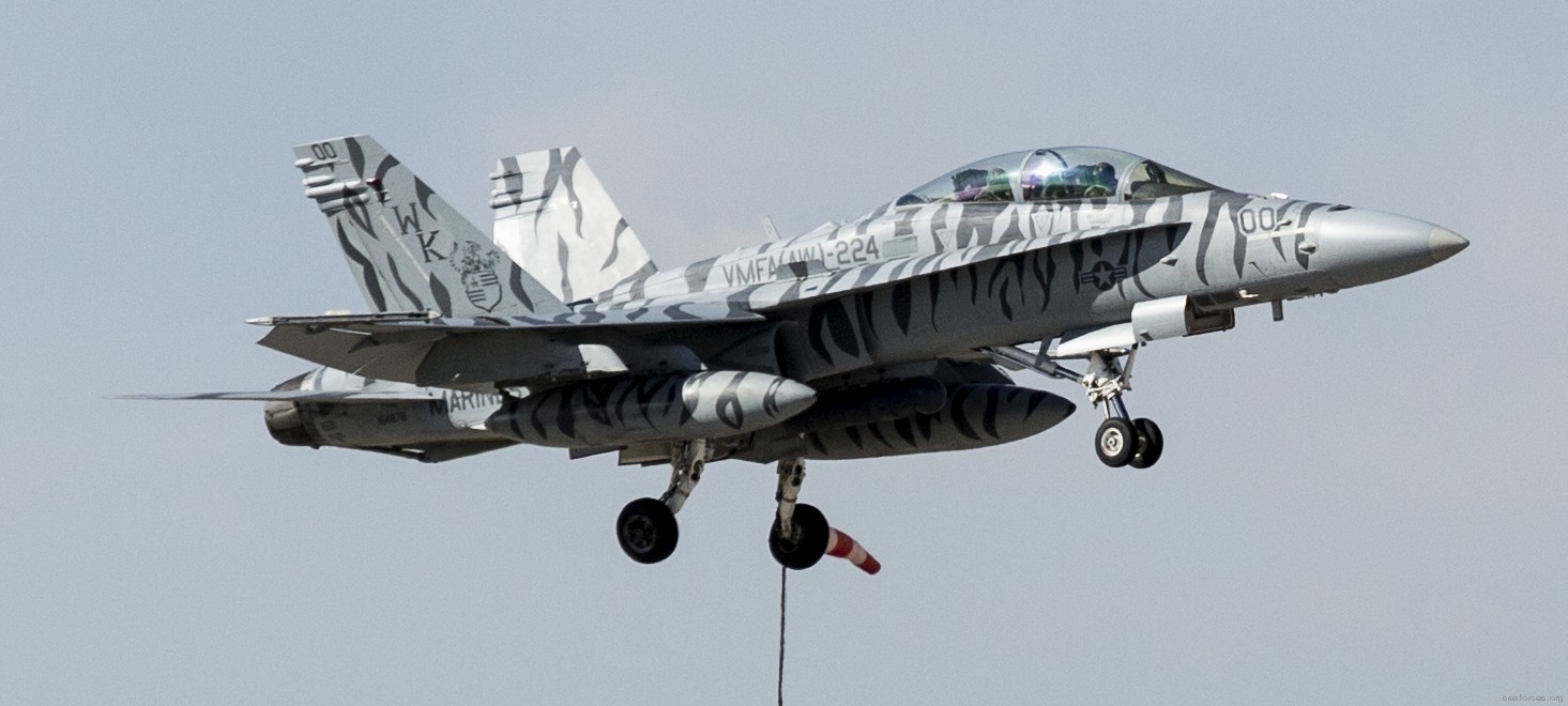 vmfa(aw)-224 bengals marine fighter attack squadron usmc f/a-18d hornet 44 exercise jaded thunder salina kansas ang