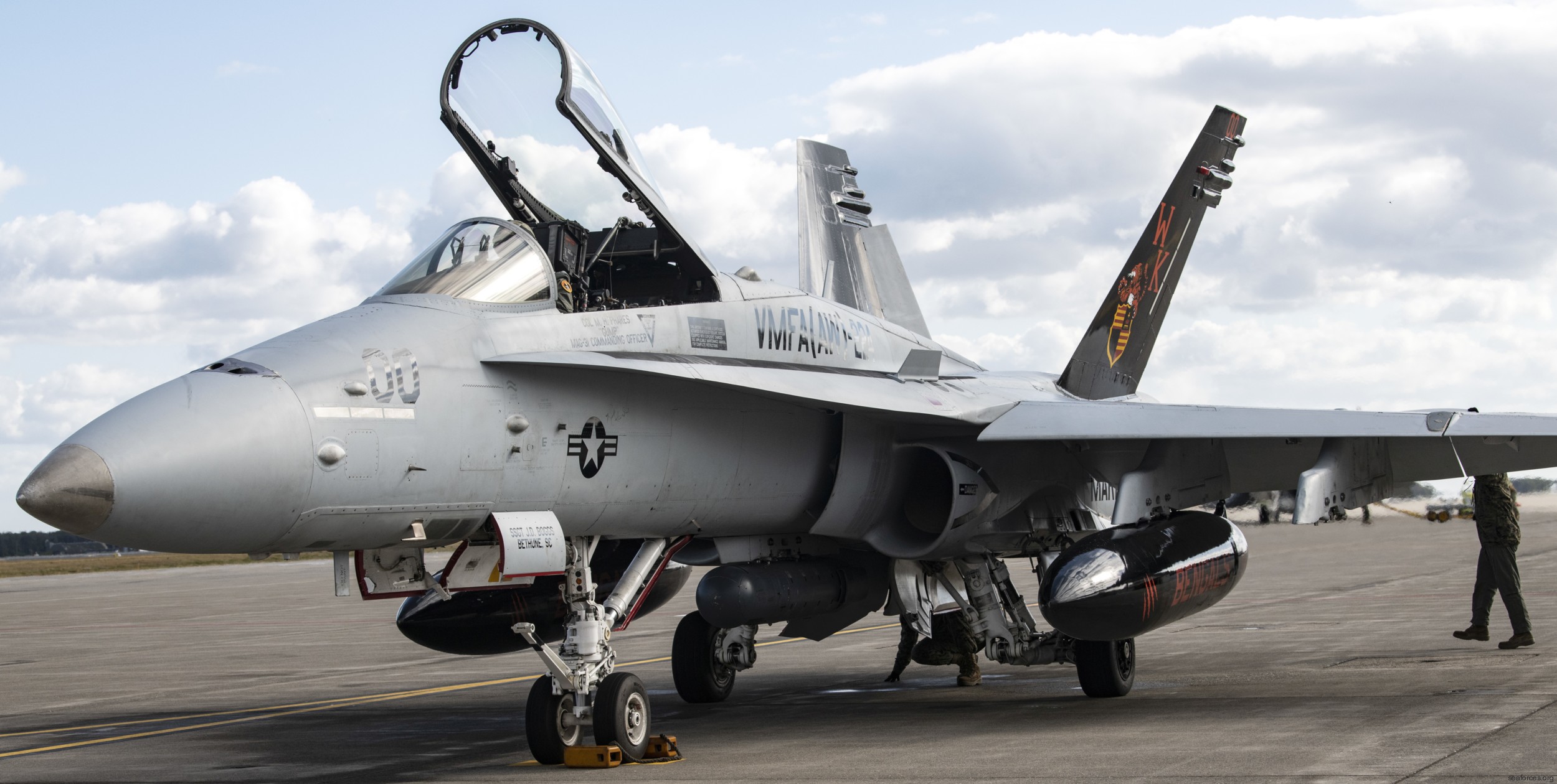 vmfa(aw)-224 bengals marine fighter attack squadron usmc f/a-18c hornet 74 misawa airbase japan