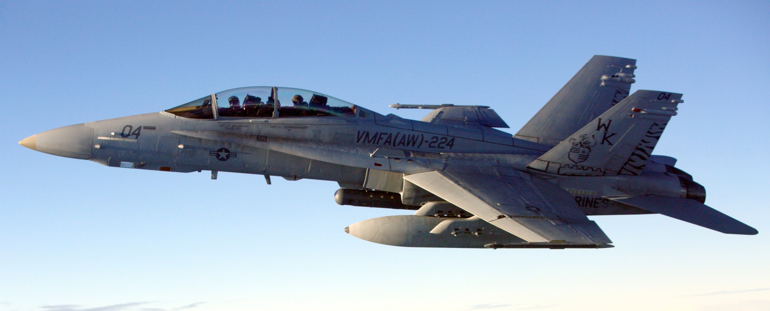 vmfa(aw)-224 bengals marine fighter attack squadron usmc f/a-18d hornet 88 exercise trident juncture