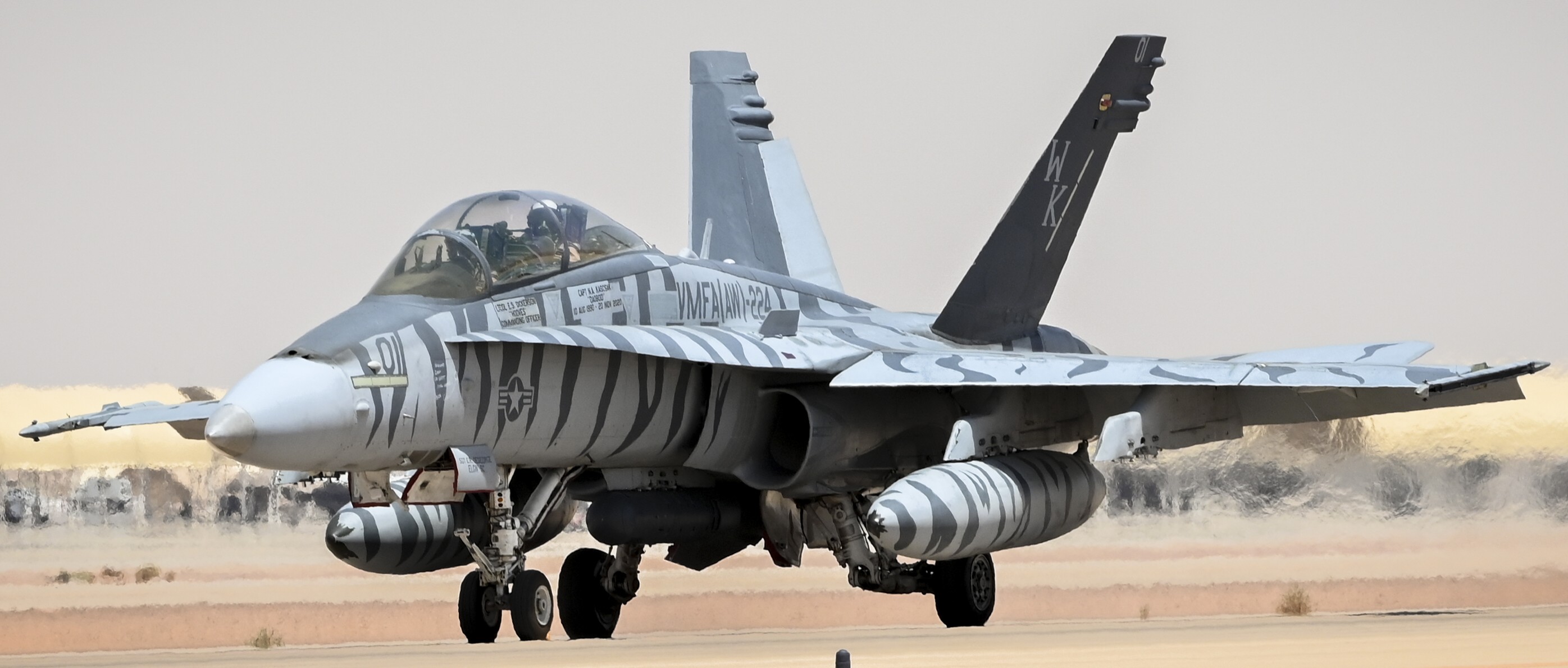 vmfa(aw)-224 bengals marine fighter attack squadron usmc f/a-18d hornet 109 prince sultan air base saudi arabia