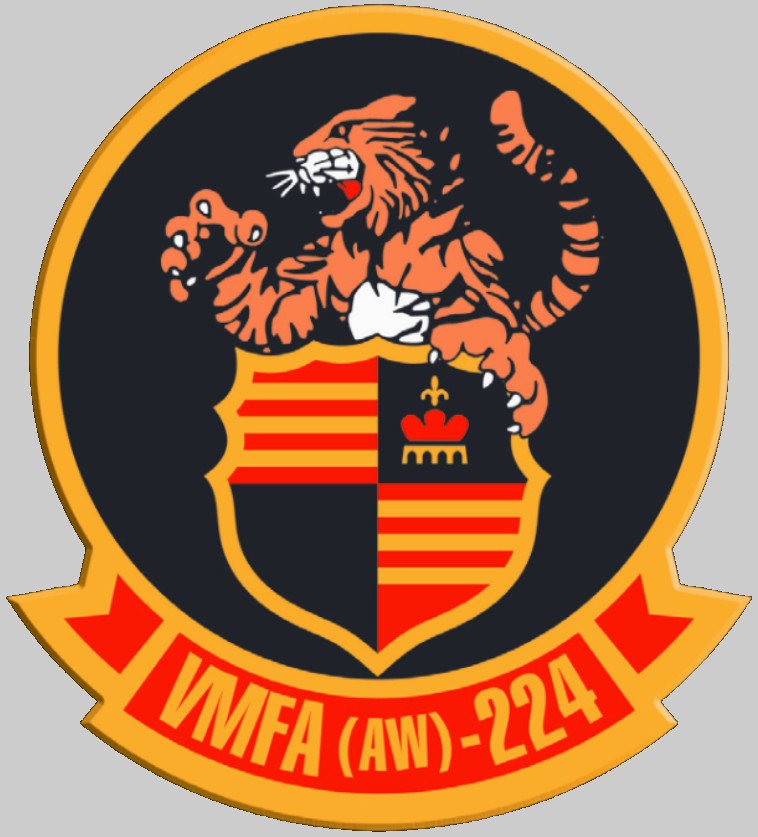vmfa(aw)-224 bengals insignia crest patch badge marine fighter attack squadron usmc 03