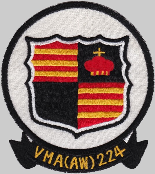vma(aw)-224 bengals insignia crest patch badge marine attack squadron usmc 02p
