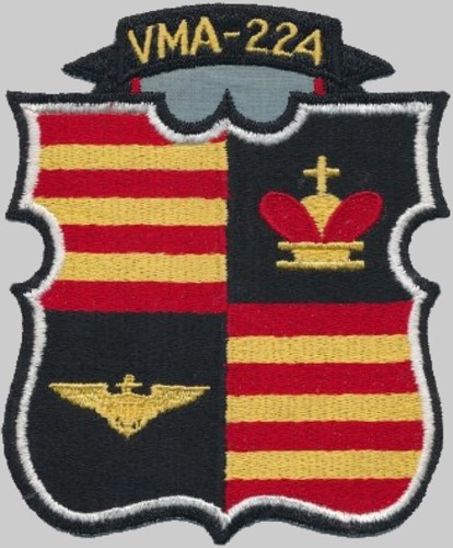 vma-224 bengals insignia crest patch badge marine attack squadron usmc 02p